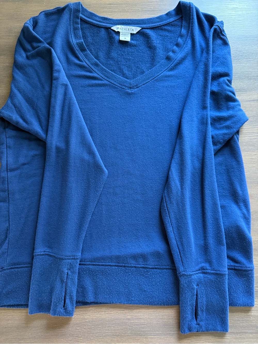 Athleta Women's Deep Blue V-Neck Sweater